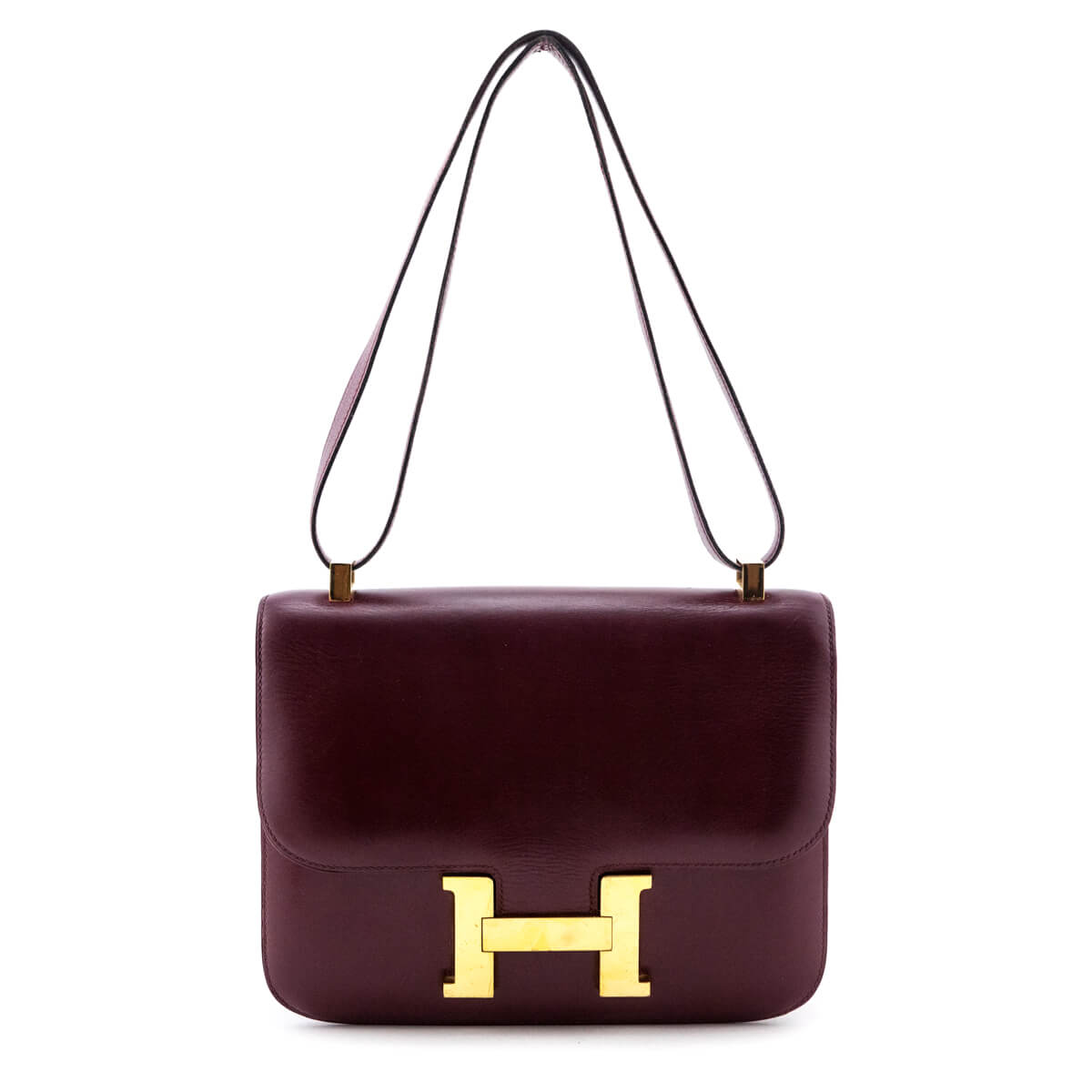 Hermes Rouge H Box Calf Vintage Constance 23 - Love that Bag etc - Preowned Authentic Designer Handbags & Preloved Fashions