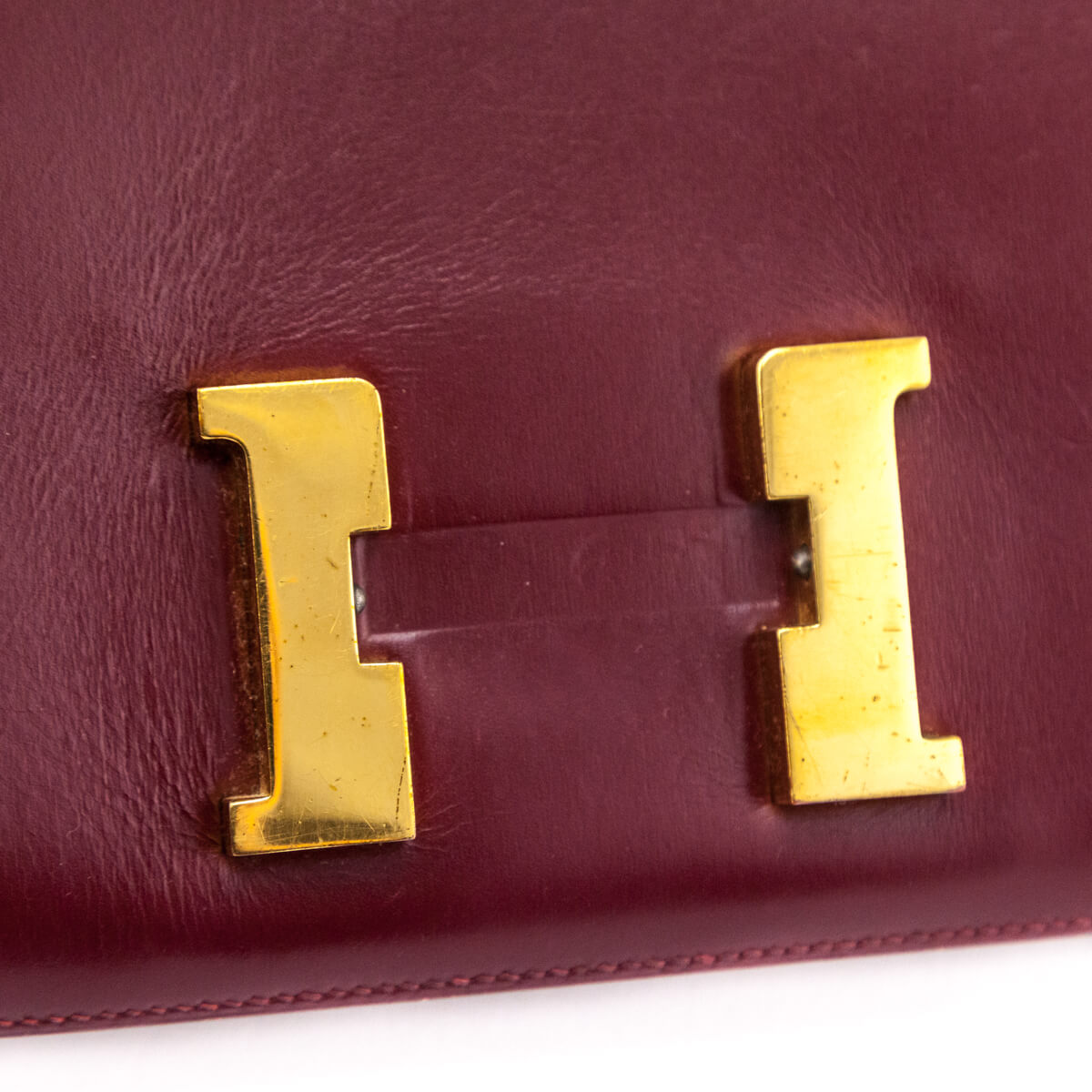 Hermes Rouge H Box Calf Vintage Constance 23 - Love that Bag etc - Preowned Authentic Designer Handbags & Preloved Fashions
