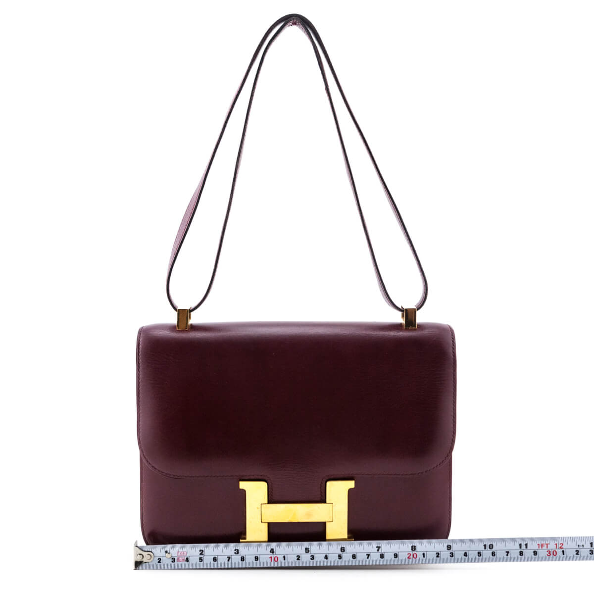 Hermes Rouge H Box Calf Vintage Constance 23 - Love that Bag etc - Preowned Authentic Designer Handbags & Preloved Fashions