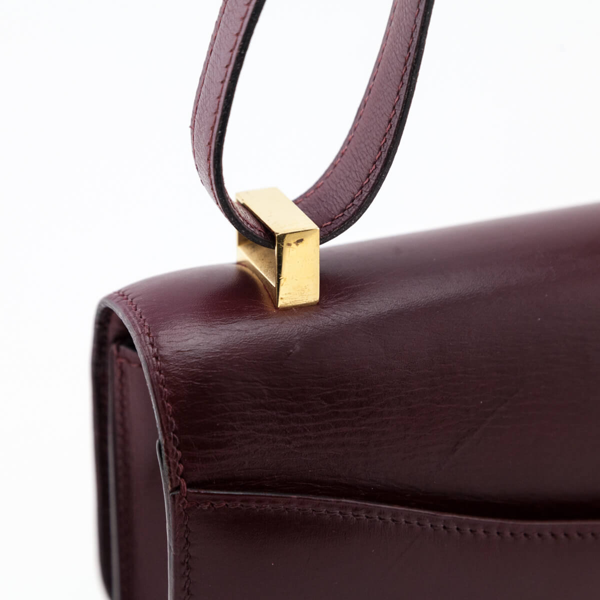 Hermes Rouge H Box Calf Vintage Constance 23 - Love that Bag etc - Preowned Authentic Designer Handbags & Preloved Fashions