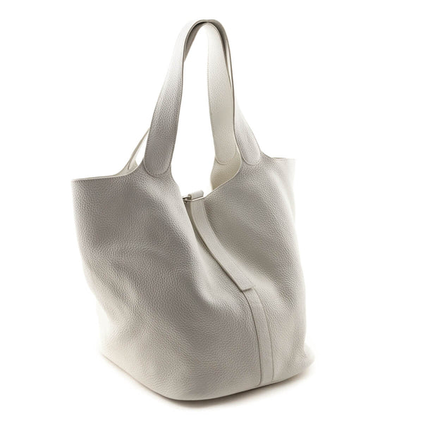 Hermès Clemence Picotin 26 - White Bucket Bags, Handbags
