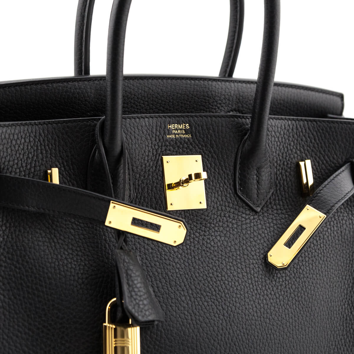 Hermes Black Clemence Birkin 30 - Love that Bag etc - Preowned Authentic Designer Handbags & Preloved Fashions