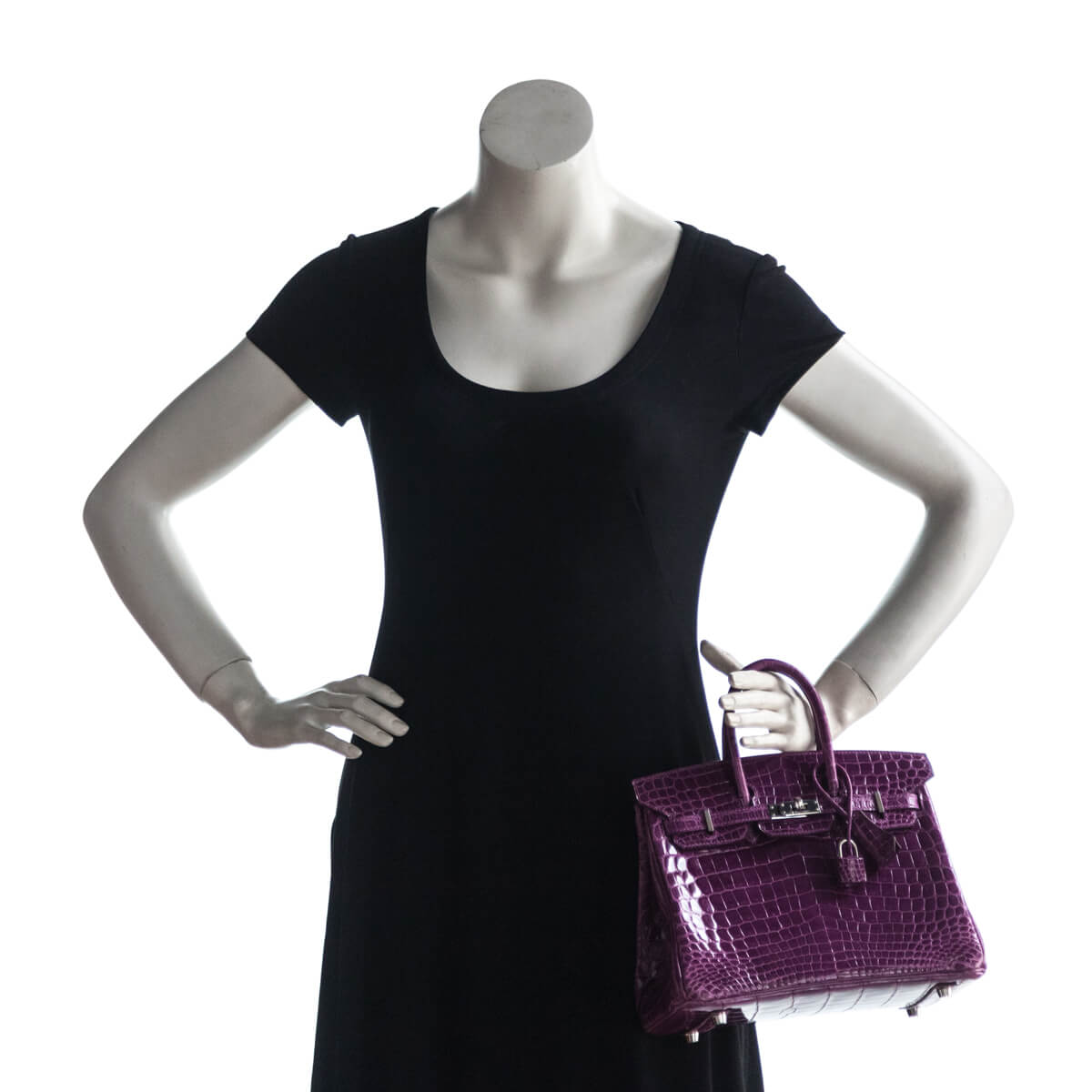 Hermes Violet Niloticus Crocodile Birkin 25 - Love that Bag etc - Preowned Authentic Designer Handbags & Preloved Fashions