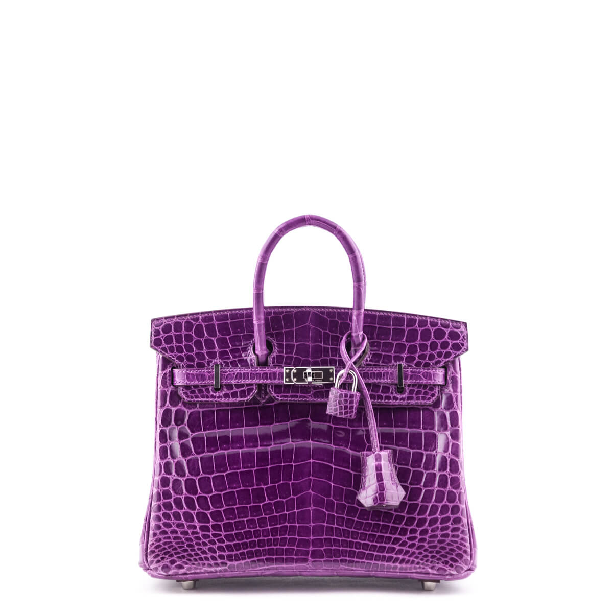 Hermes Violet Niloticus Crocodile Birkin 25 - Love that Bag etc - Preowned Authentic Designer Handbags & Preloved Fashions