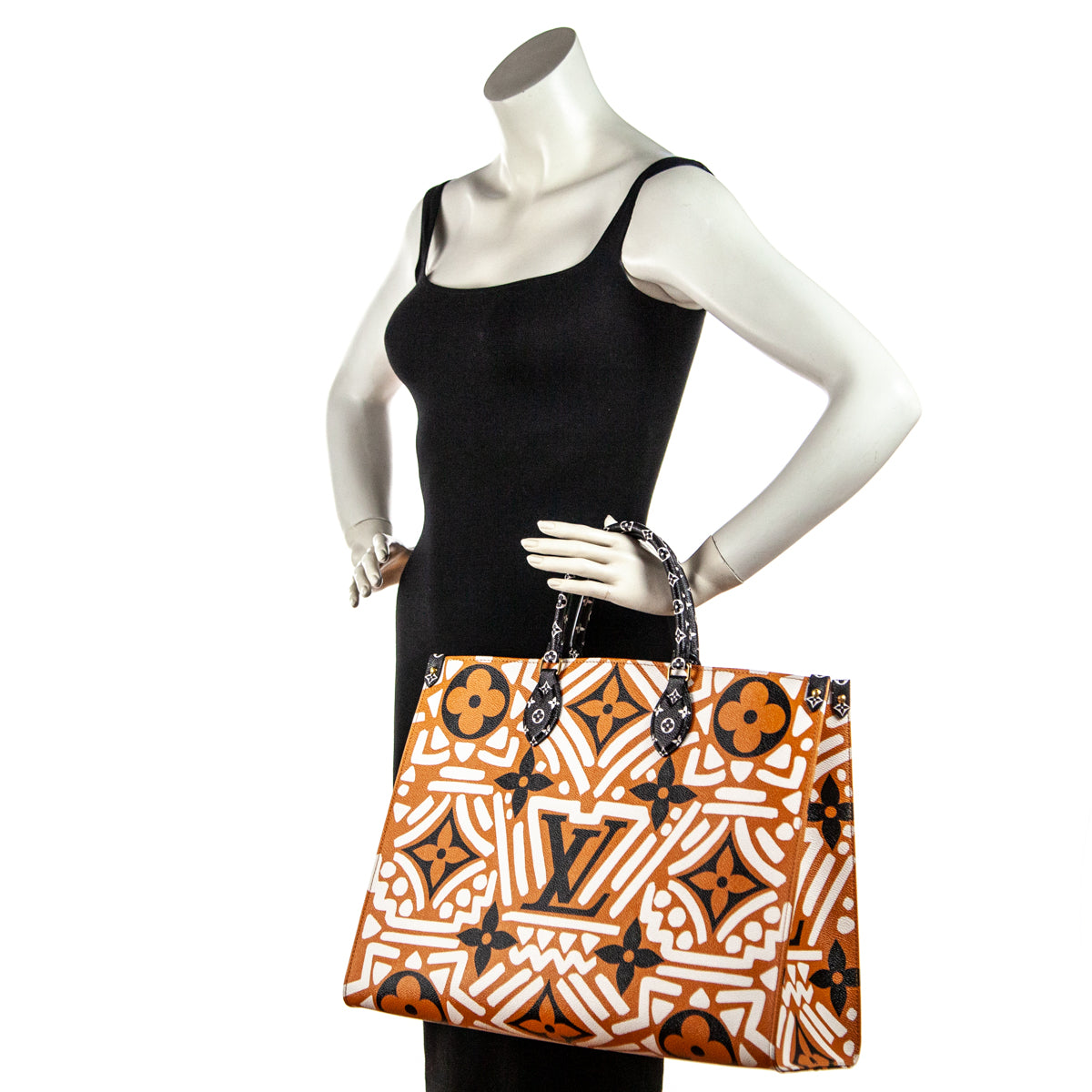 Louis Vuitton Creme & Caramel Monogram Giant Crafty Onthego GM - Love that Bag etc - Preowned Authentic Designer Handbags & Preloved Fashions