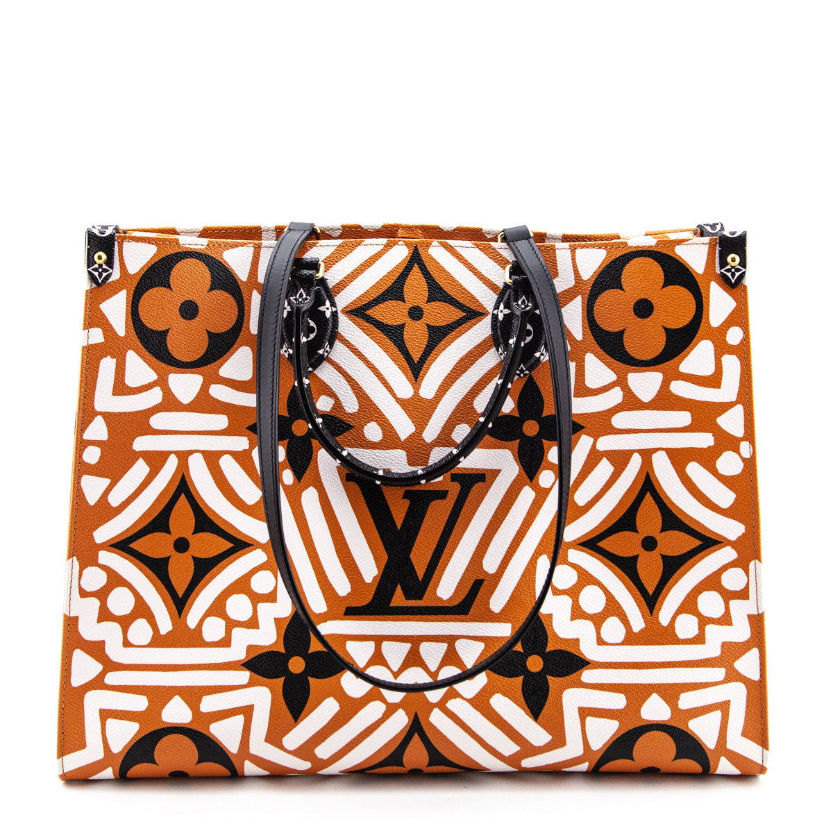Louis Vuitton Creme & Caramel Monogram Giant Crafty Onthego GM - Love that Bag etc - Preowned Authentic Designer Handbags & Preloved Fashions