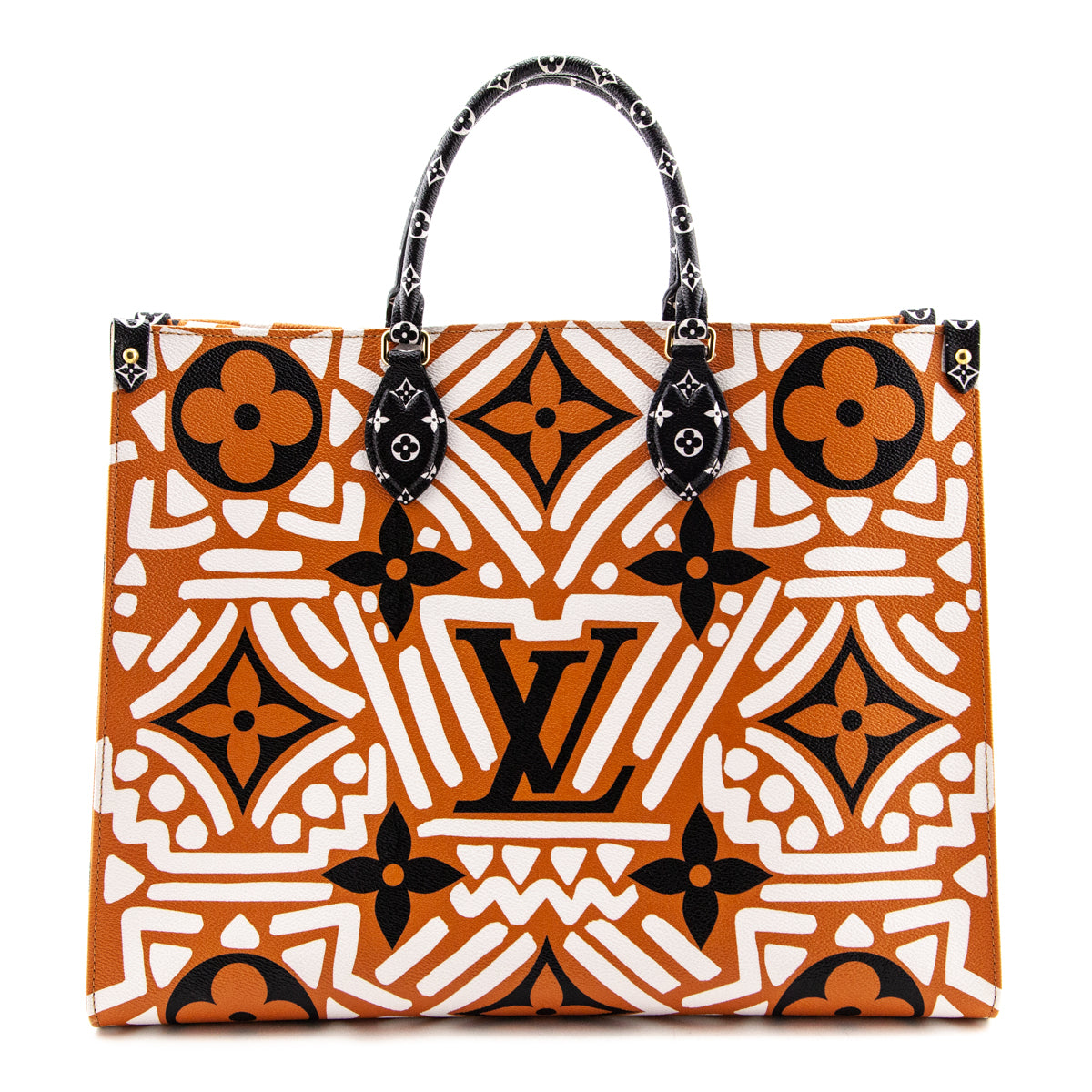 Louis Vuitton Creme & Caramel Monogram Giant Crafty Onthego GM - Love that Bag etc - Preowned Authentic Designer Handbags & Preloved Fashions