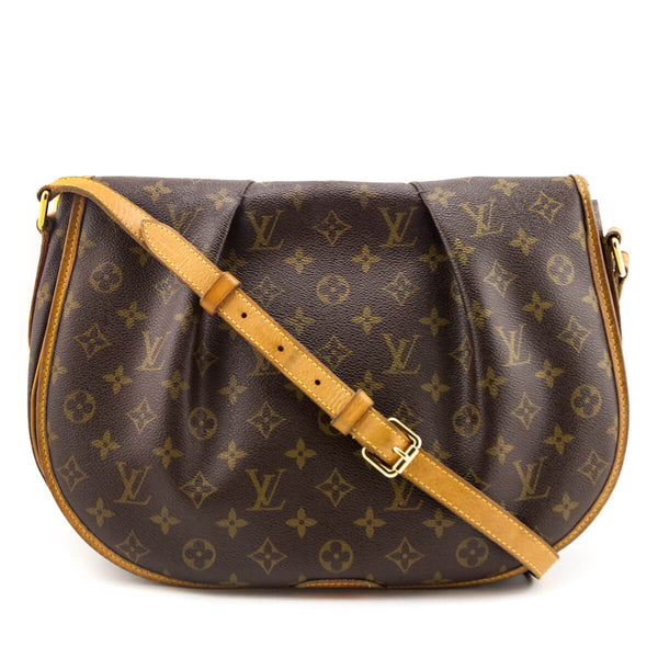 Louis Vuitton Menilmontant MM Monogram Messenger Crossbody Bag preowned  Brown Leather ref.674083 - Joli Closet