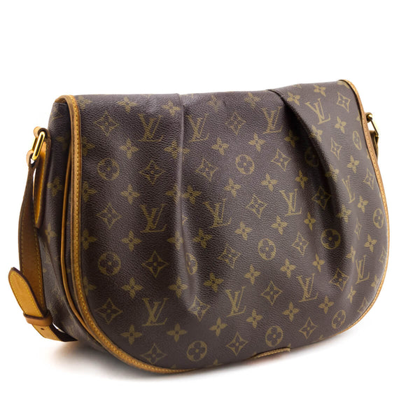 Auth. Louis Vuitton Monogram Menilmontant MM Messenger Coated