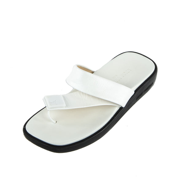 Leather sandals Louis Vuitton White size 42.5 EU in Leather - 32251255