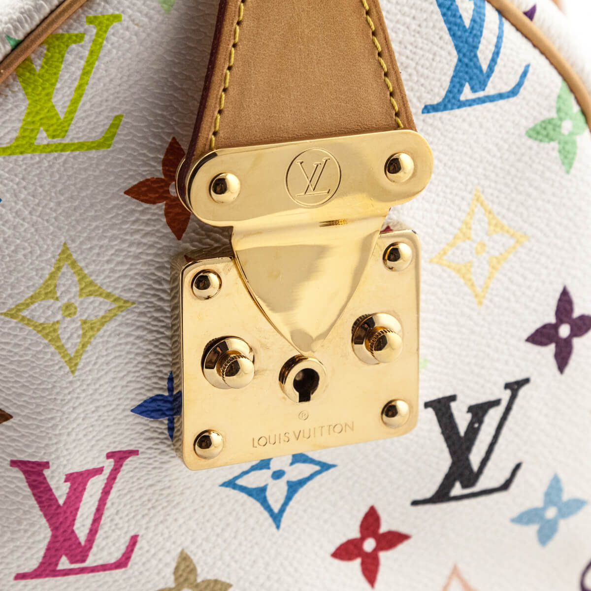 Louis Vuitton White Monogram Multicolore Speedy 30 - Love that Bag etc - Preowned Authentic Designer Handbags & Preloved Fashions