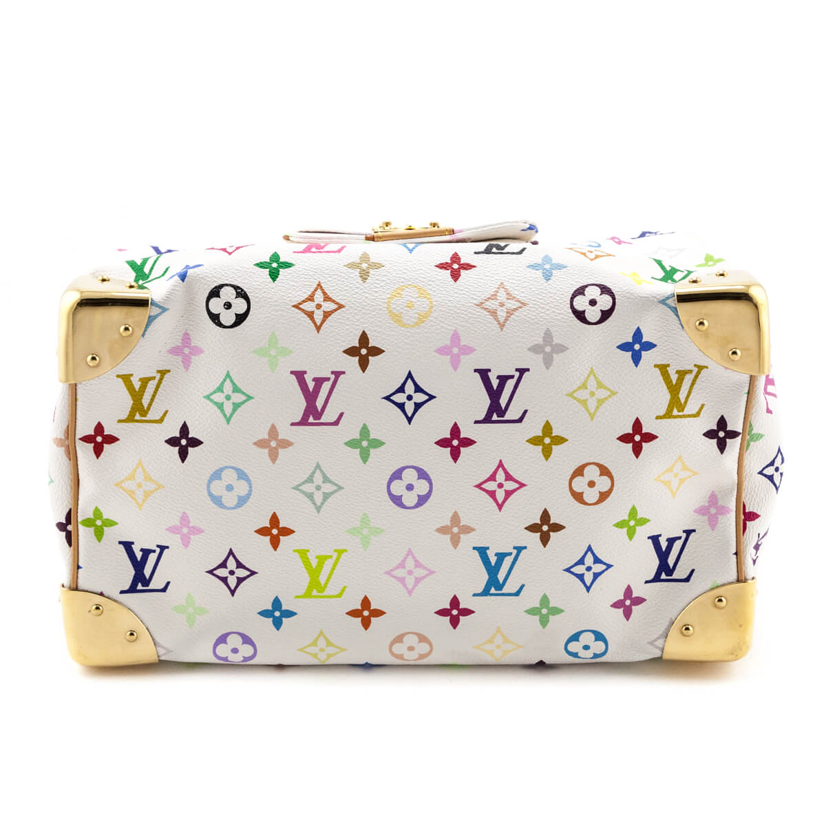 Louis Vuitton White Monogram Multicolore Speedy 30 - Love that Bag etc - Preowned Authentic Designer Handbags & Preloved Fashions