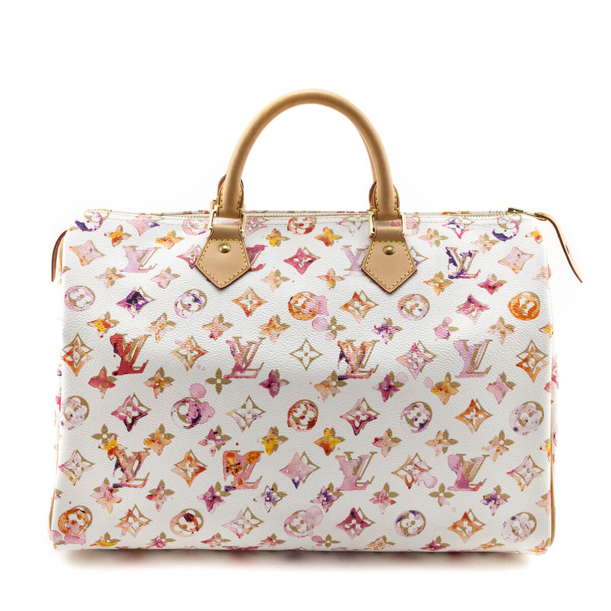 Louis Vuitton White Watercolor Aquarelle Speedy 35 - Love that Bag etc - Preowned Authentic Designer Handbags & Preloved Fashions