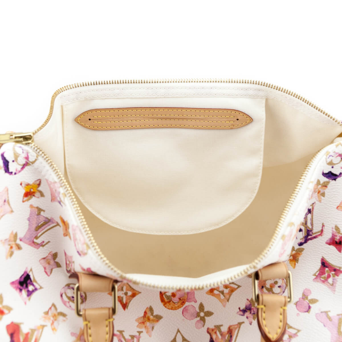 Louis Vuitton White Watercolor Aquarelle Speedy 35 - Love that Bag etc - Preowned Authentic Designer Handbags & Preloved Fashions