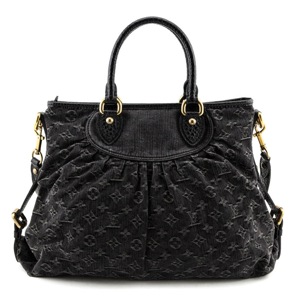 Louis Vuitton Limited Edition Denim Monogram Neo Cabby MM in Black