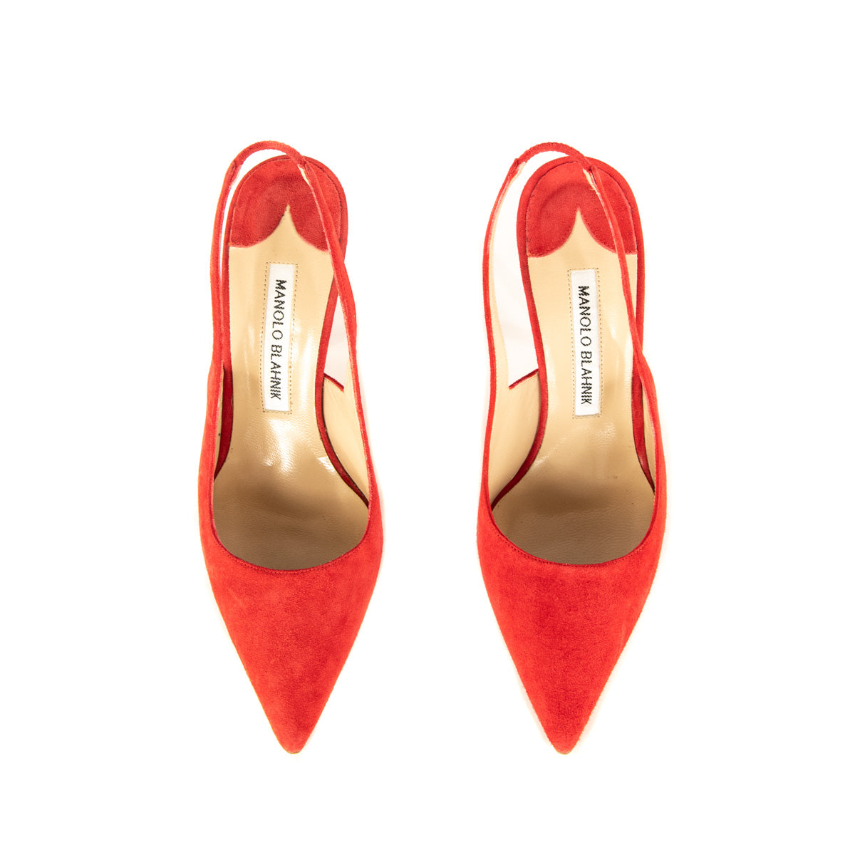 Manolo Blahnik Orange Suede Allura Slingback Pumps Size 6 | EU 36 - Love that Bag etc - Preowned Authentic Designer Handbags & Preloved Fashions