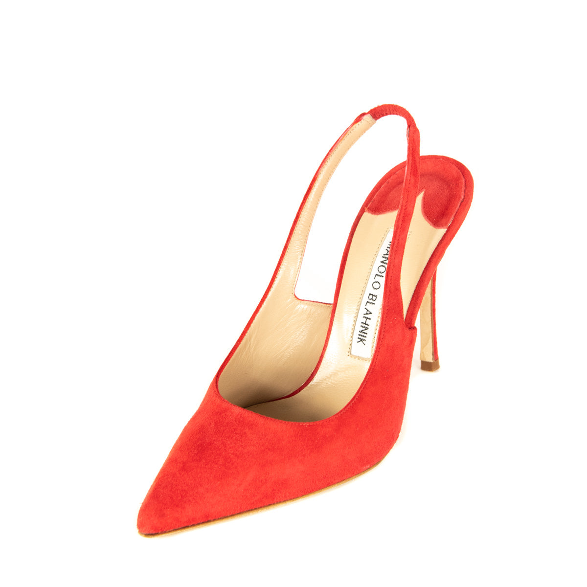 Manolo Blahnik Orange Suede Allura Slingback Pumps Size 6 | EU 36 - Love that Bag etc - Preowned Authentic Designer Handbags & Preloved Fashions