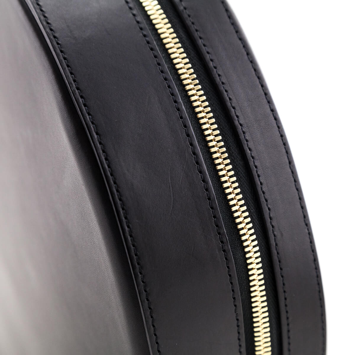 Mansur Gavriel Black Vegetable-Tanned Leather Large Circle Bag - Love that Bag etc - Preowned Authentic Designer Handbags & Preloved Fashions