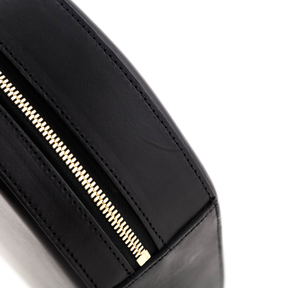 Mansur Gavriel Black Vegetable-Tanned Leather Large Circle Bag - Love that Bag etc - Preowned Authentic Designer Handbags & Preloved Fashions