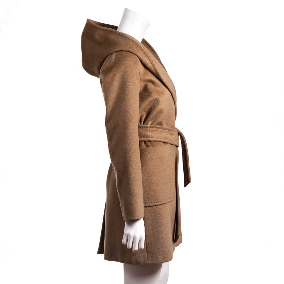 Max Mara Camel Rialto Short Hooded Coat Size M | US 8 - Love that Bag etc - Preowned Authentic Designer Handbags & Preloved Fashions