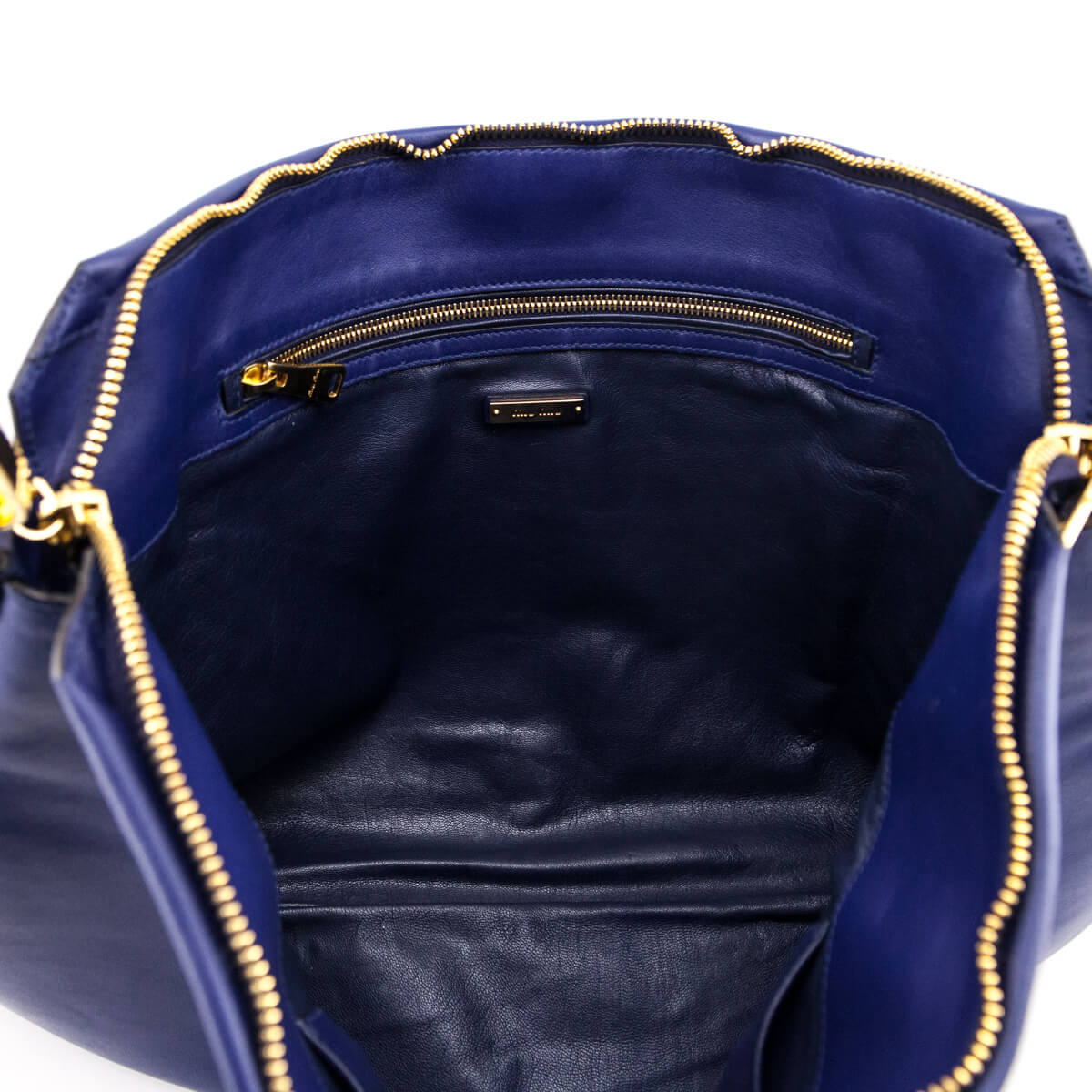 Miu Miu Blue Soft Calfskin Cloud Hobo - Love that Bag etc - Preowned Authentic Designer Handbags & Preloved Fashions