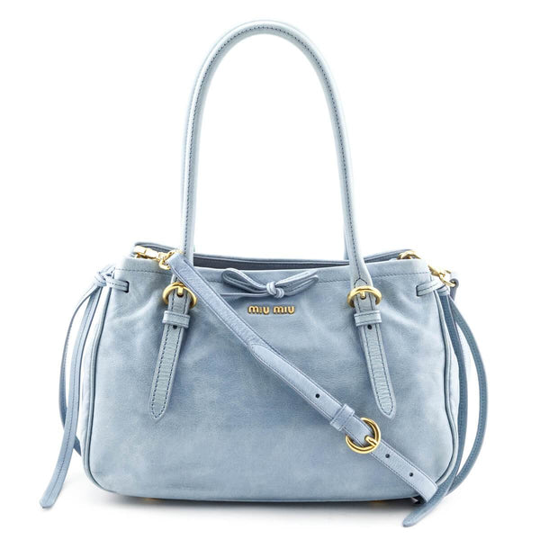Buy Authentic, Preloved Miu Miu Matelasse Coffer Hobo Bag Blue