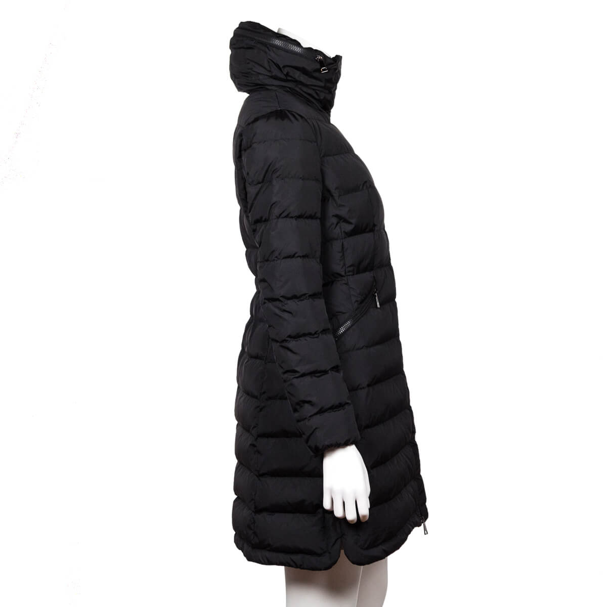 Moncler Black Nylon Flammette Down Coat Size M | 2 - Love that Bag etc - Preowned Authentic Designer Handbags & Preloved Fashions