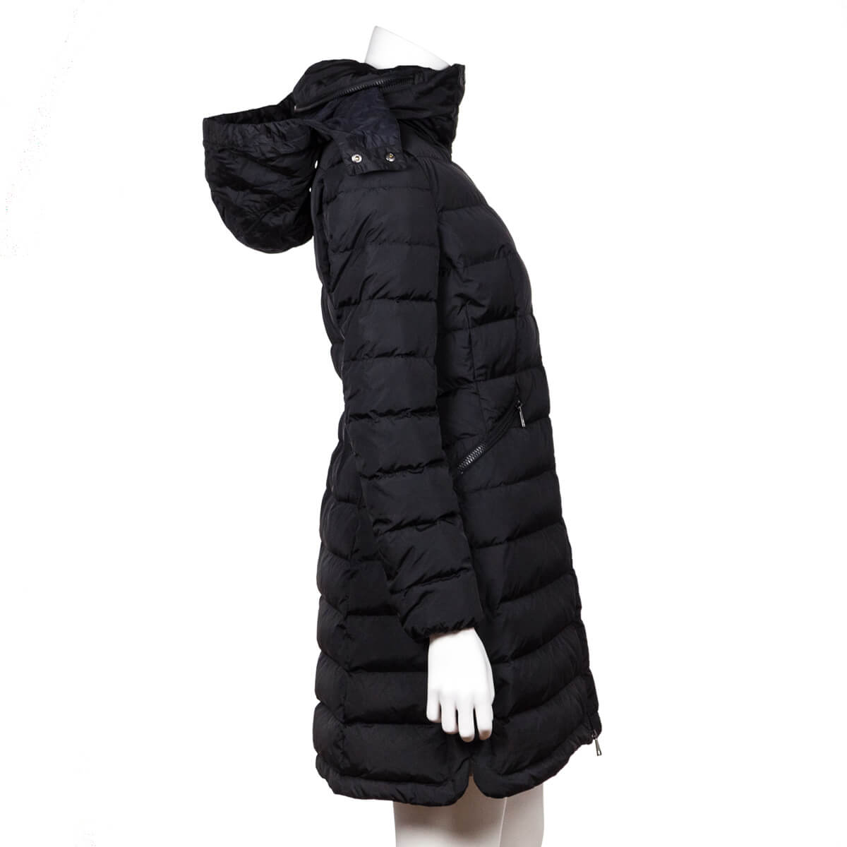 Moncler Black Nylon Flammette Down Coat Size M | 2 - Love that Bag etc - Preowned Authentic Designer Handbags & Preloved Fashions