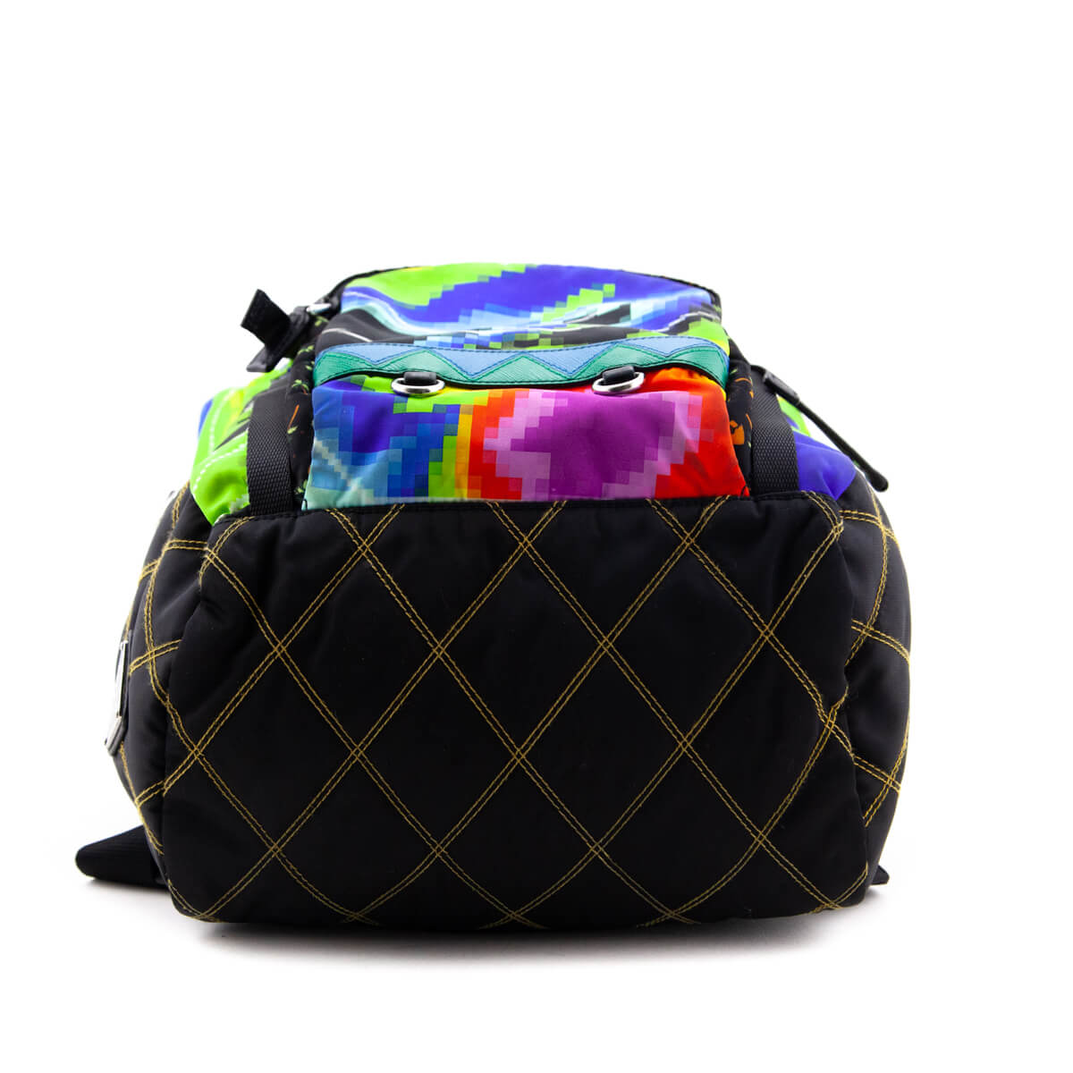 Prada Multicolor Printed Nylon Double Buckle Backpack - Love that Bag etc - Preowned Authentic Designer Handbags & Preloved Fashions