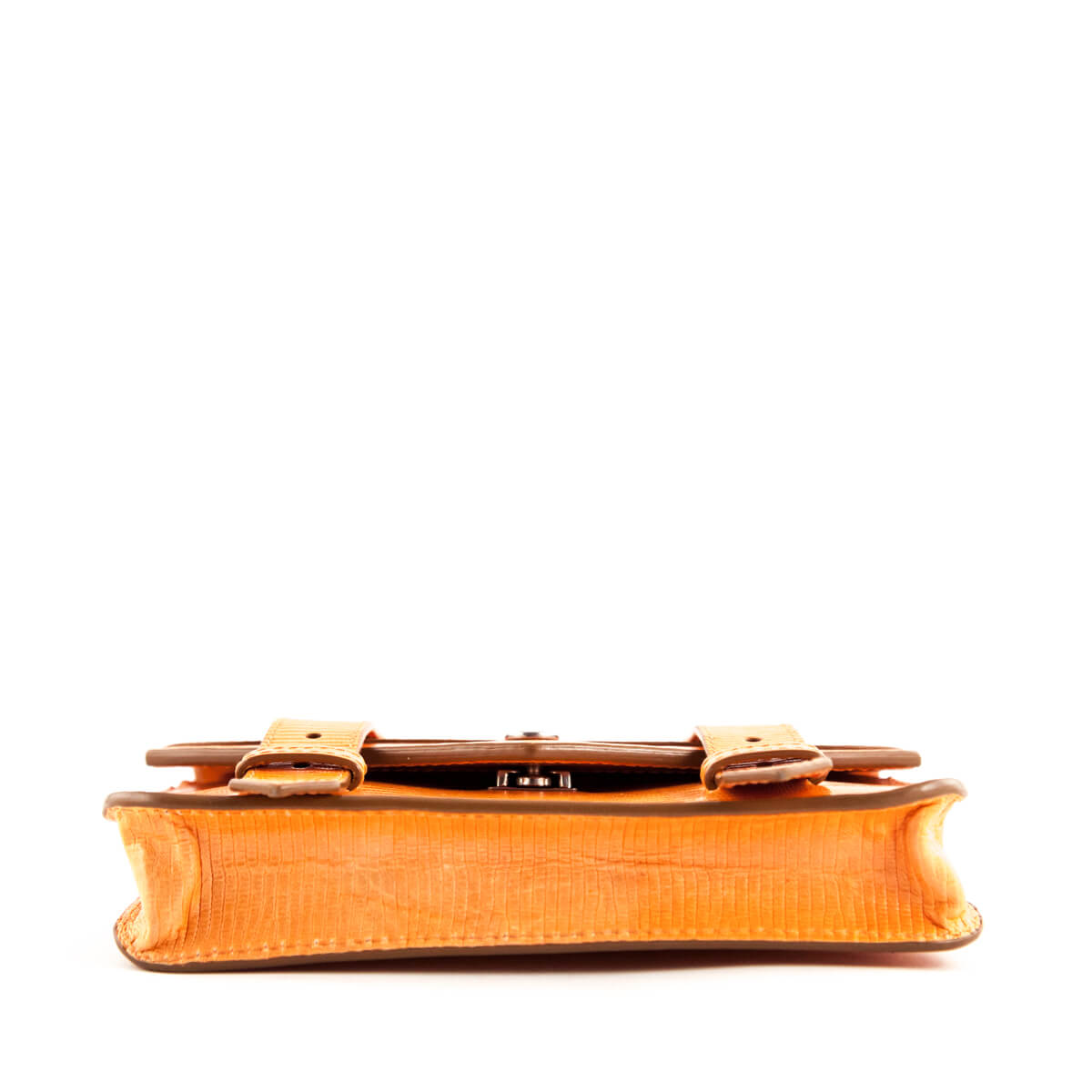 Proenza Schouler Orange Snake Embossed PS1 Chain Wallet Bag - Love that Bag etc - Preowned Authentic Designer Handbags & Preloved Fashions