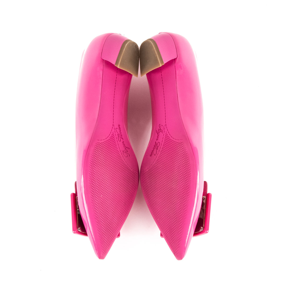 Roger Vivier Pink Patent Gommettine Ballet Flats Size US 7.5 | EU 37.5 - Love that Bag etc - Preowned Authentic Designer Handbags & Preloved Fashions