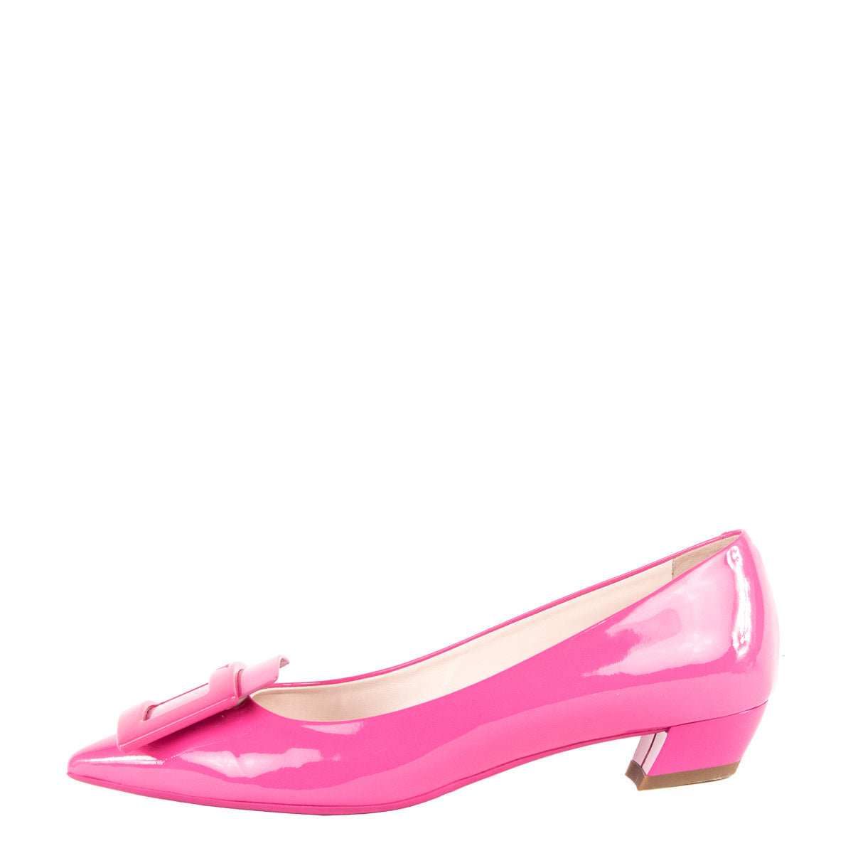 Roger Vivier Pink Patent Gommettine Ballet Flats Size US 7.5 | EU 37.5 - Love that Bag etc - Preowned Authentic Designer Handbags & Preloved Fashions