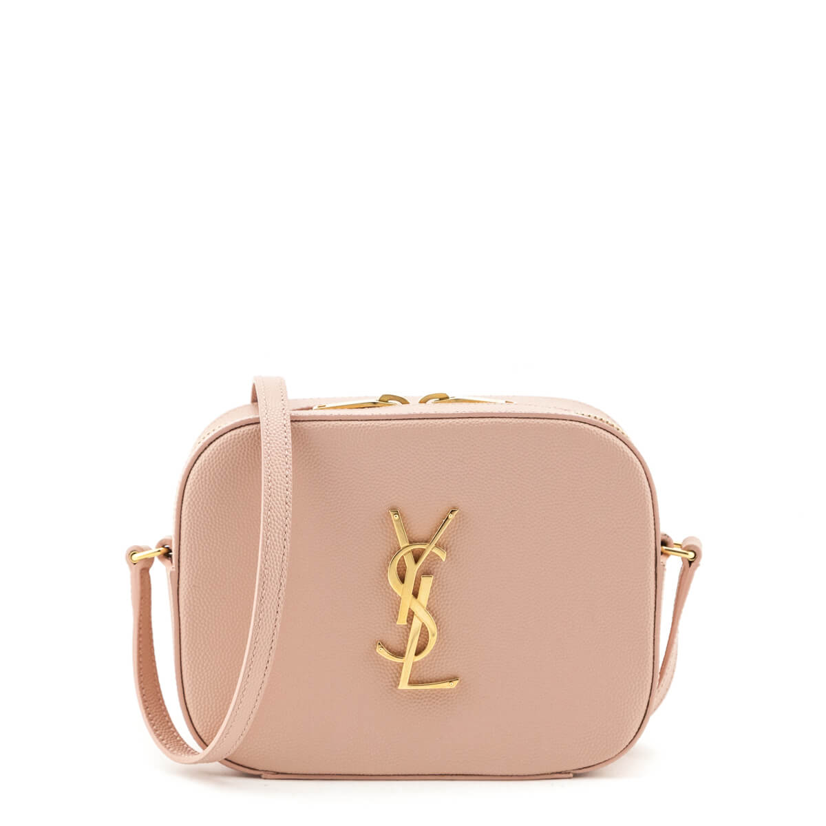 Saint Laurent Blush Grain De Poudre Small Classic Monogram Camera