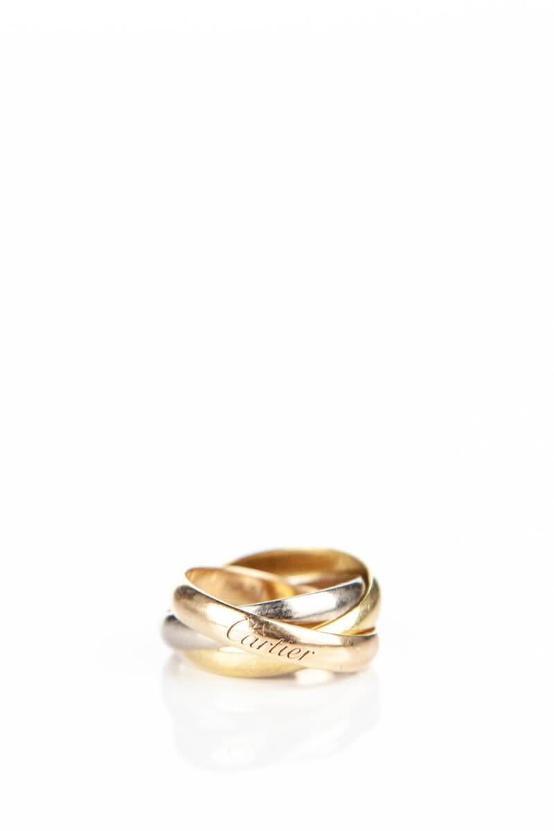 Cartier Mixed Gold Trinity Rolling Ring Size 5.75 - Love that Bag etc - Preowned Authentic Designer Handbags & Preloved Fashions