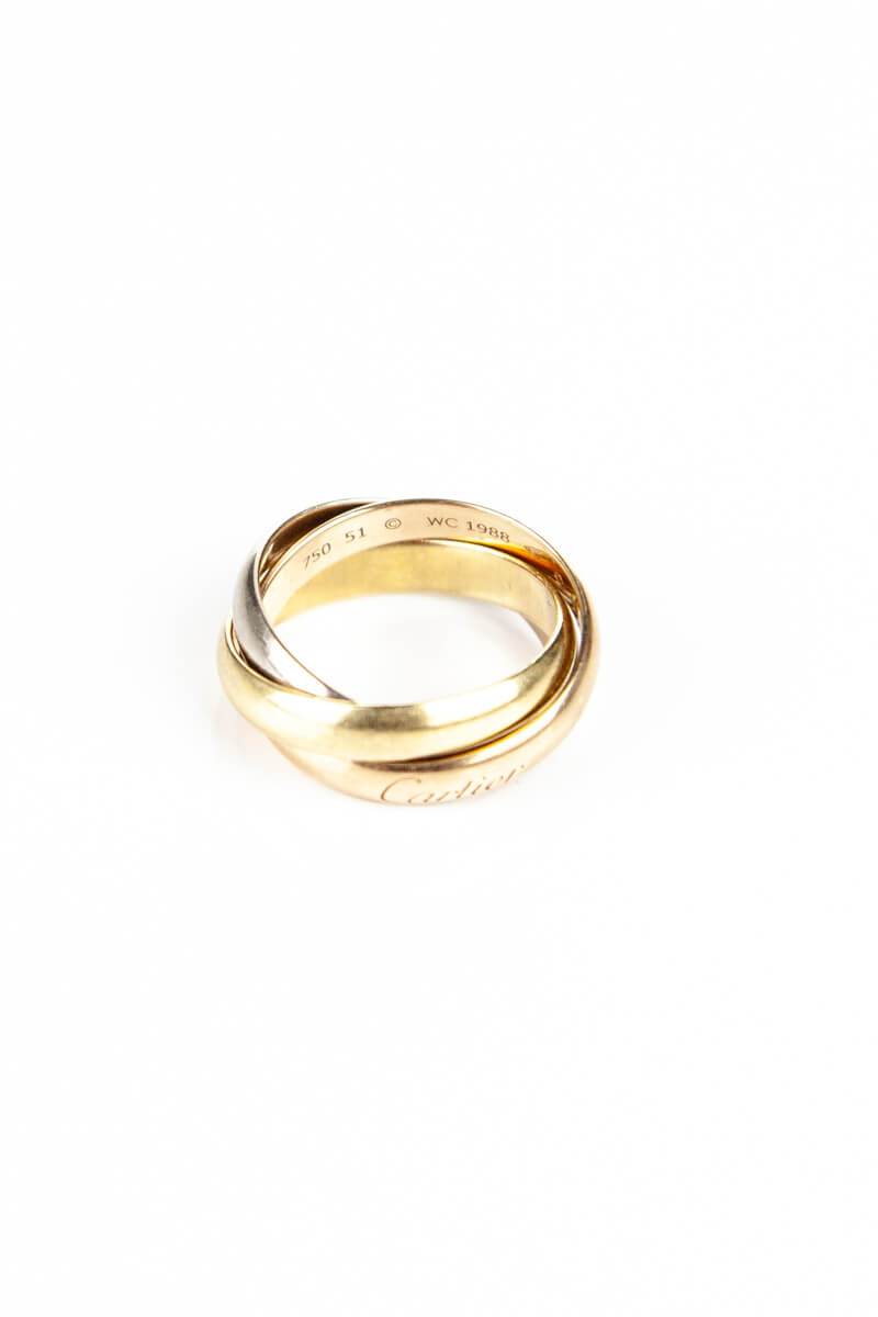 Cartier Mixed Gold Trinity Rolling Ring Size 5.75 - Love that Bag etc - Preowned Authentic Designer Handbags & Preloved Fashions