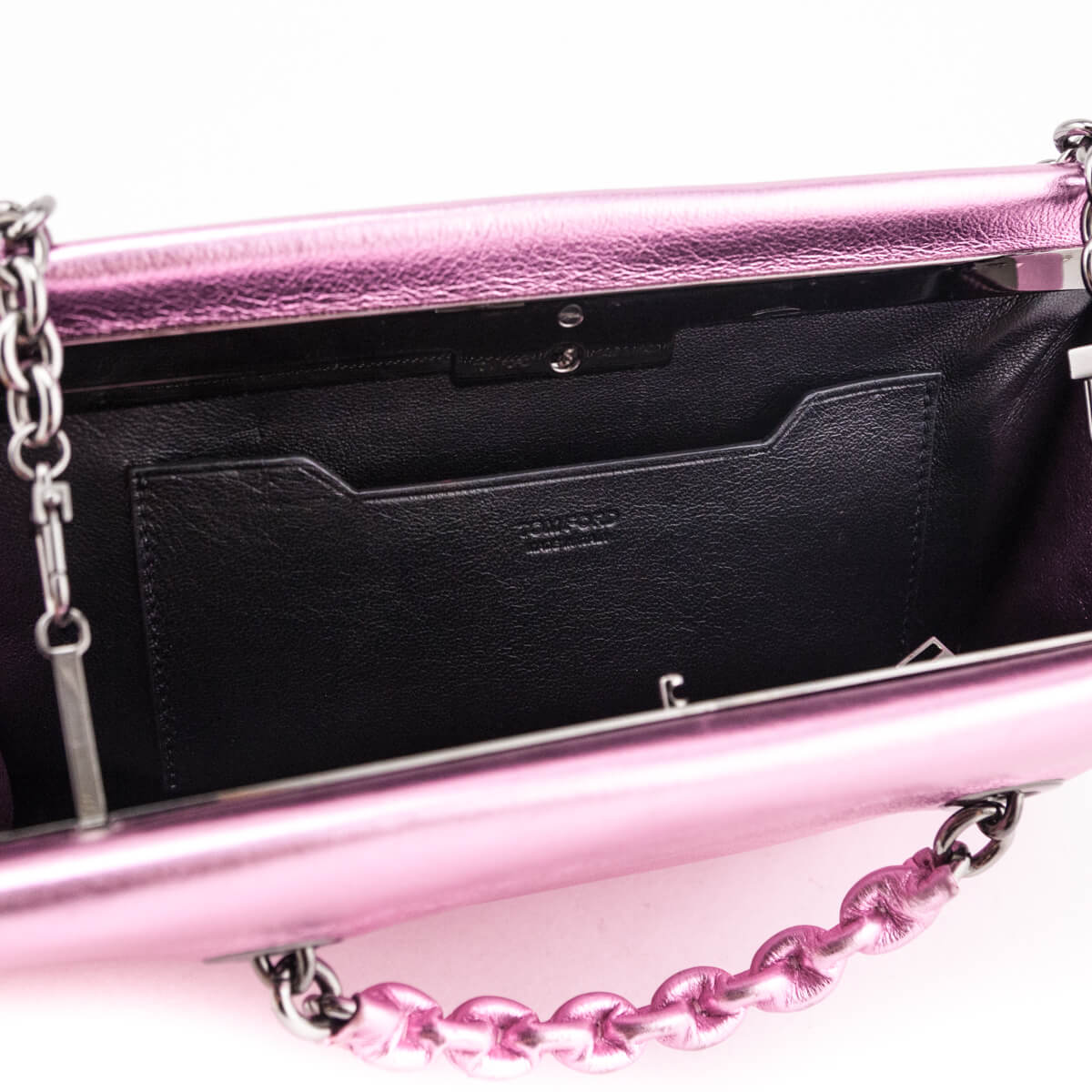 Tom Ford Metallic Pink Chain Convertible Clutch - Love that Bag etc - Preowned Authentic Designer Handbags & Preloved Fashions