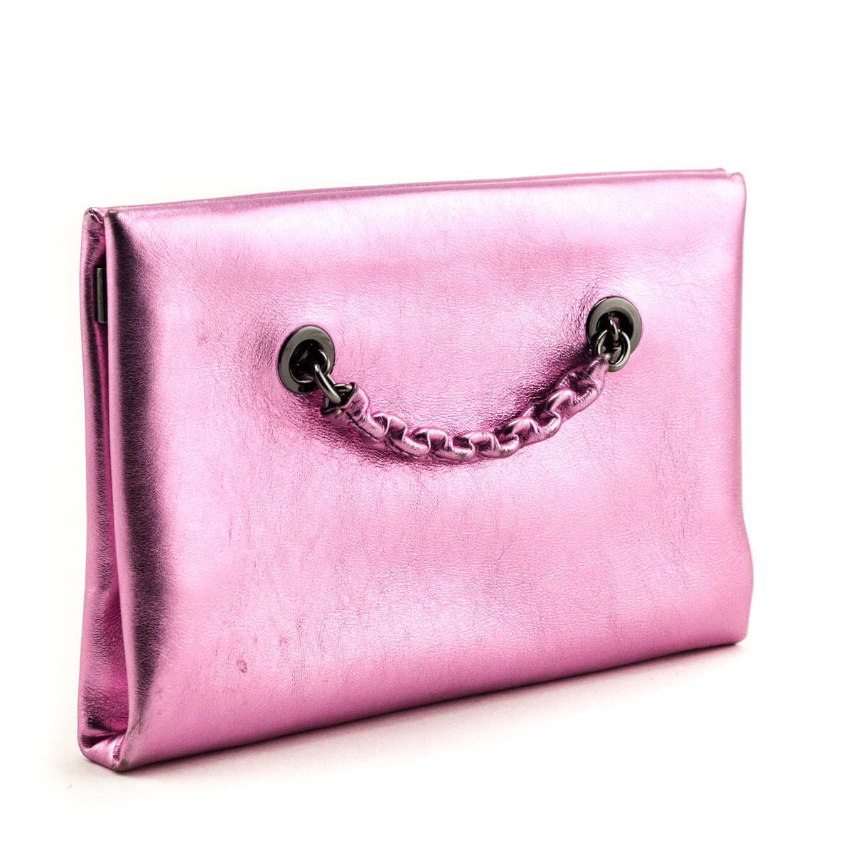 Tom Ford Metallic Pink Chain Convertible Clutch - Love that Bag etc - Preowned Authentic Designer Handbags & Preloved Fashions