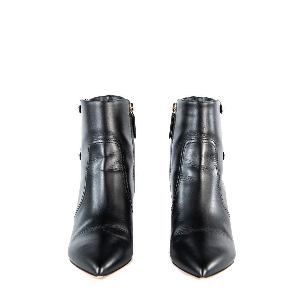 Valentino Black Leather Rockstud Ankle Boots Size 8 | EU 38 - Love that Bag etc - Preowned Authentic Designer Handbags & Preloved Fashions