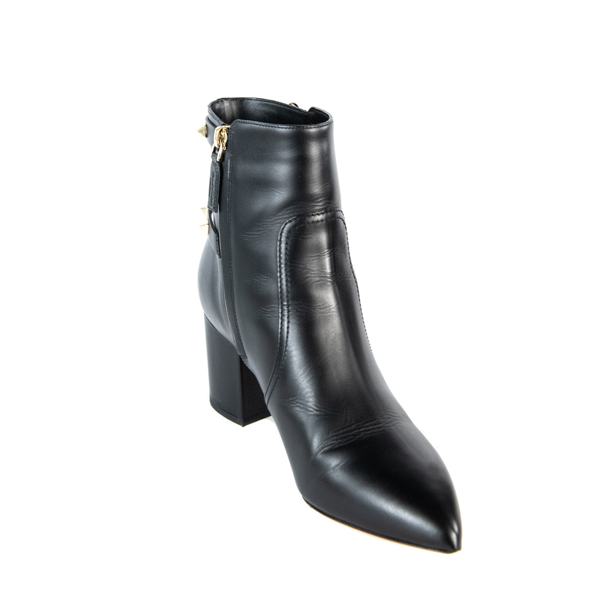 Valentino Black Leather Rockstud Ankle Boots Size 8 | EU 38 - Love that Bag etc - Preowned Authentic Designer Handbags & Preloved Fashions