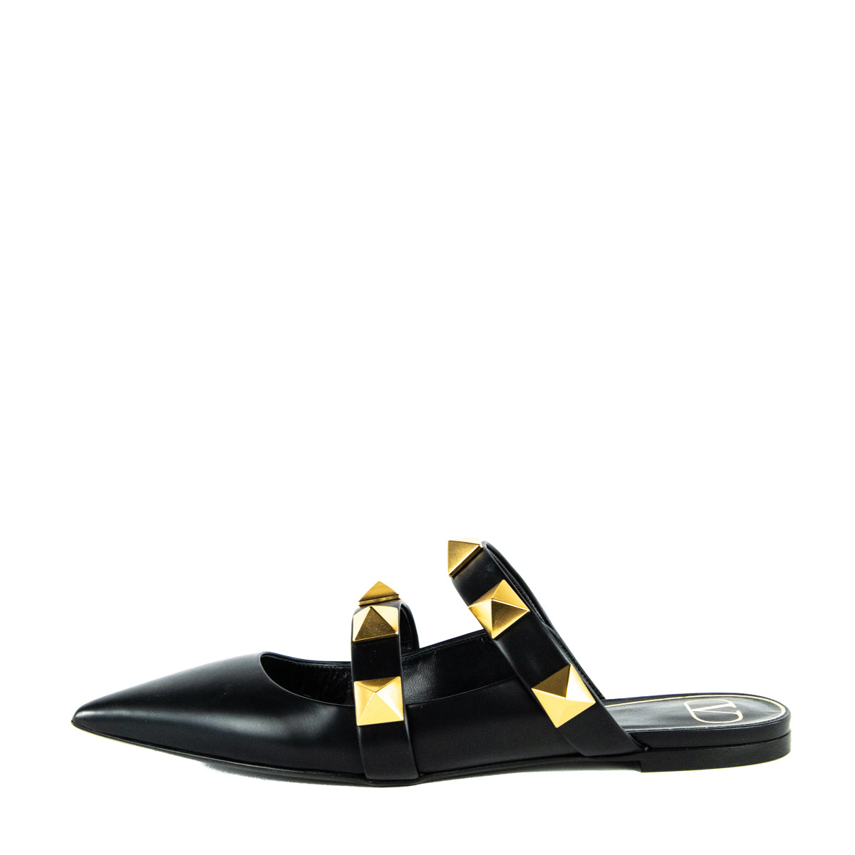 Valentino Black Roman Stud Mules Size US 11 | EU 41 - Love that Bag etc - Preowned Authentic Designer Handbags & Preloved Fashions