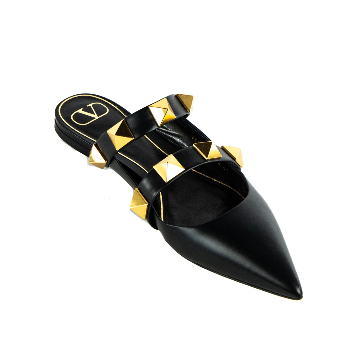 Valentino Black Roman Stud Mules Size US 11 | EU 41 - Love that Bag etc - Preowned Authentic Designer Handbags & Preloved Fashions