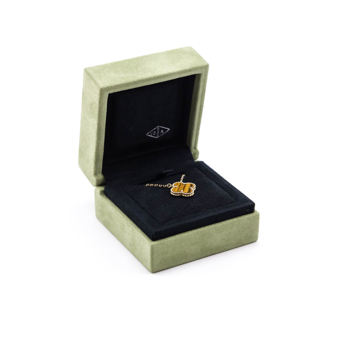 Van Cleef & Arpels Tiger's Eye & 18K Gold Vintage Alhambra Pendant Necklace - Love that Bag etc - Preowned Authentic Designer Handbags & Preloved Fashions