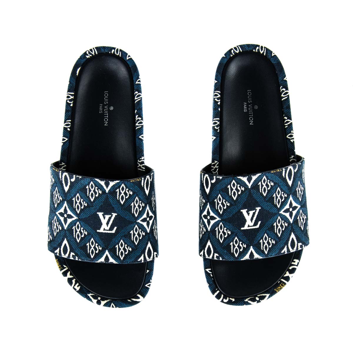 Louis Vuitton Blue Since 1854 Jumbo Flatform Mules Size 6 | EU 36 - Love that Bag etc - Preowned Authentic Designer Handbags & Preloved Fashions