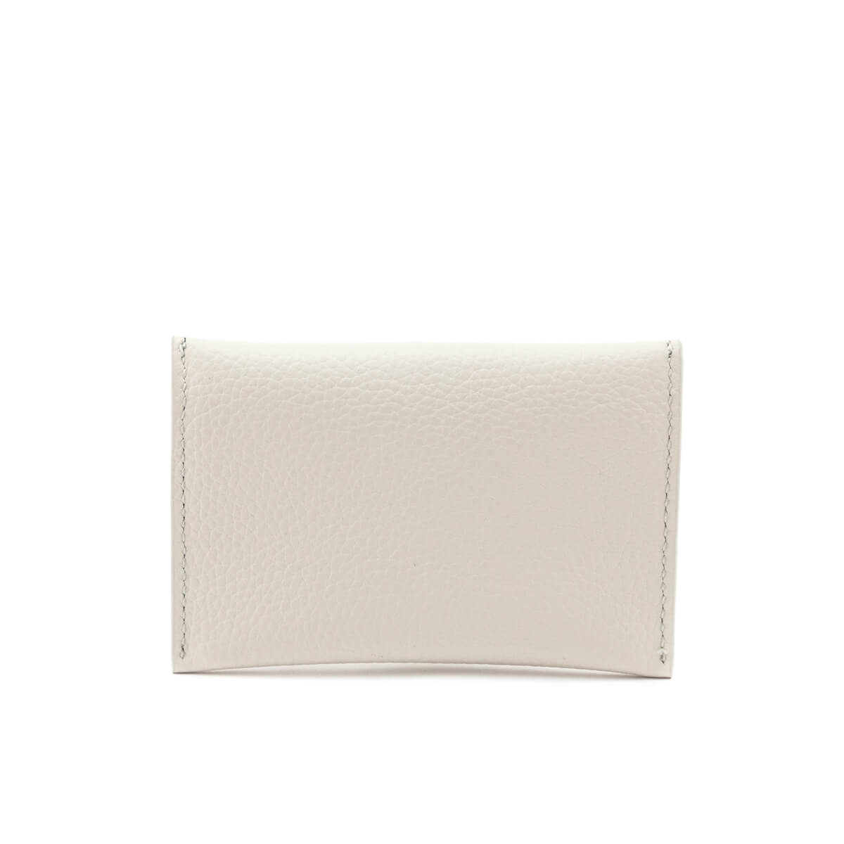 Alexander McQueen Off White Grainy Calfskin Skull Envelope Card Holder - Love that Bag etc - Preowned Authentic Designer Handbags & Preloved Fashions