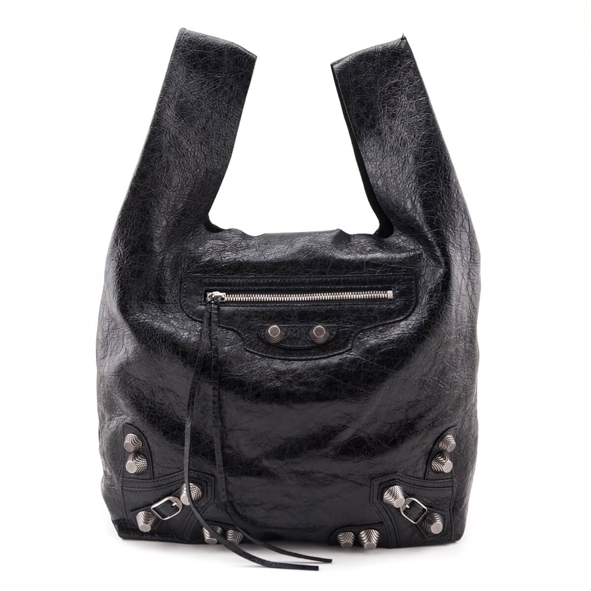 Balenciaga Black Agneau Arena Le Cagole Tote - Love that Bag etc - Preowned Authentic Designer Handbags & Preloved Fashions