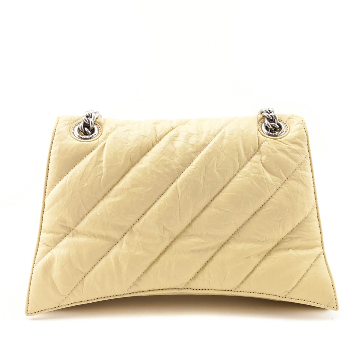 Balenciaga Butter Yellow Crushed Calfskin Quilted Medium Crush Chain Bag - Love that Bag etc - Preowned Authentic Designer Handbags & Preloved Fashions