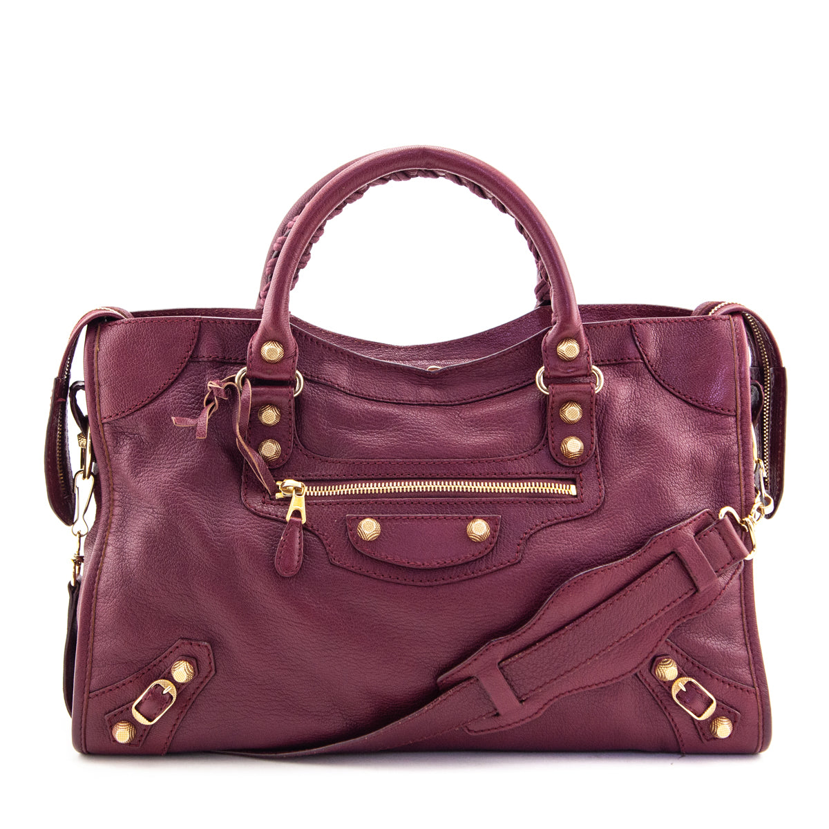 Balenciaga Cassis Chevre Classic Hardware City Bag - Love that Bag etc - Preowned Authentic Designer Handbags & Preloved Fashions