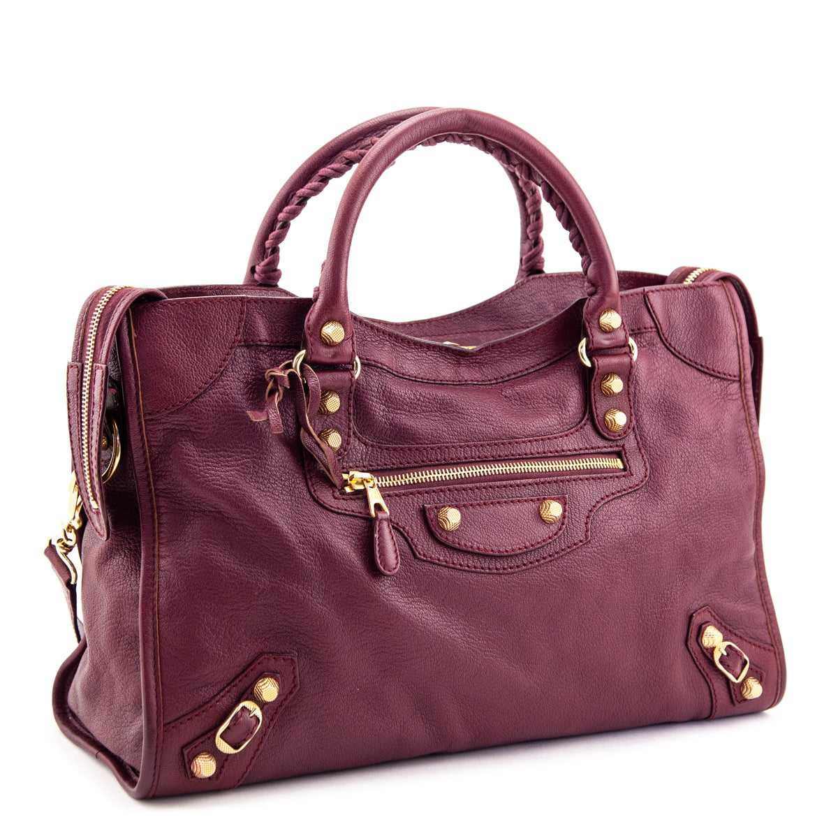 Balenciaga Cassis Chevre Classic Hardware City Bag - Love that Bag etc - Preowned Authentic Designer Handbags & Preloved Fashions