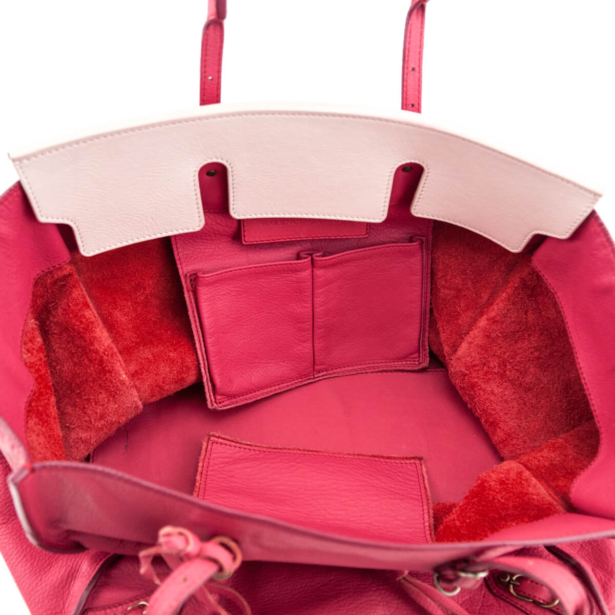 Balenciaga Fuchsia Calfskin Papier Ligne A5 Flap Tote Bag - Love that Bag etc - Preowned Authentic Designer Handbags & Preloved Fashions