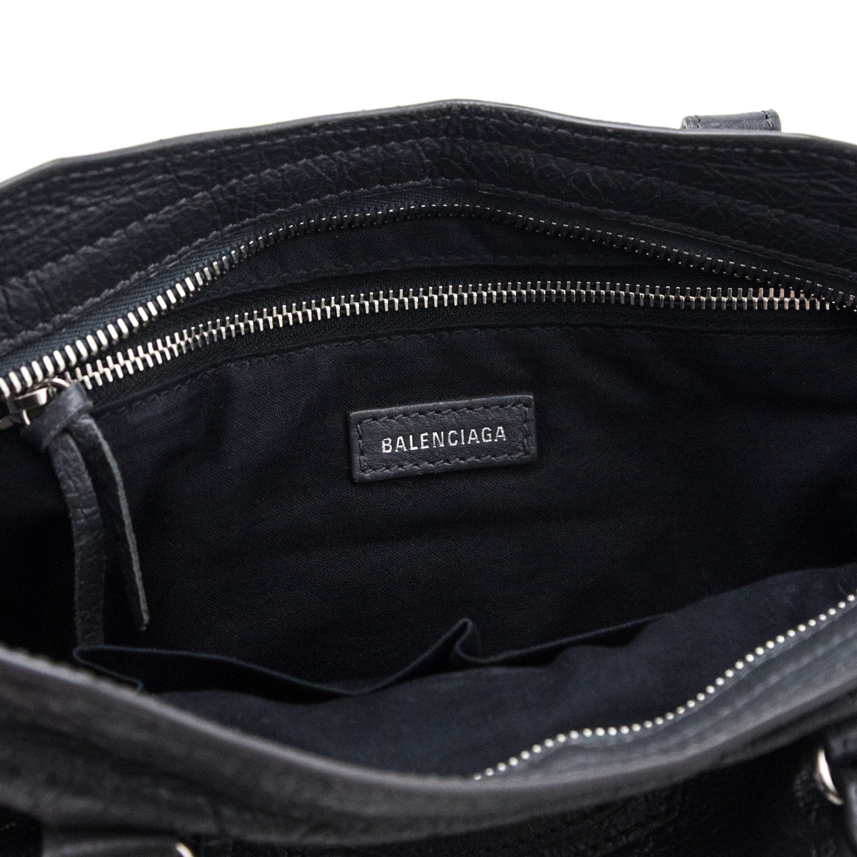 Balenciaga Grey Agneau Arena Classic Hardware Small City - Love that Bag etc - Preowned Authentic Designer Handbags & Preloved Fashions
